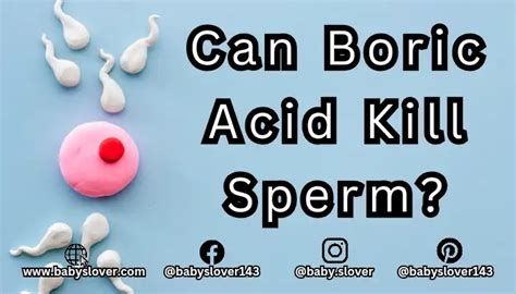 does boric acid affect birth control|Does Boric Acid Kill Sperm